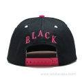 Cotton embroidered snapback hat